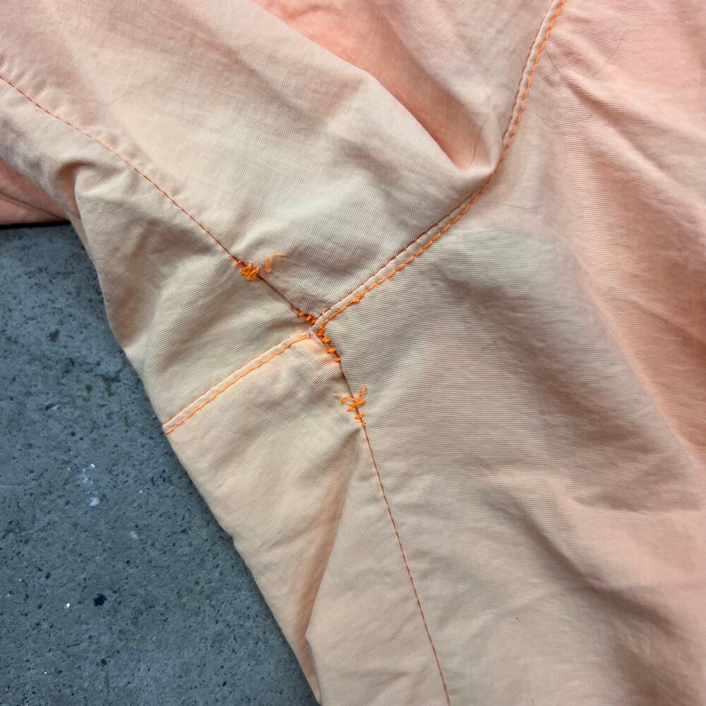 Vintage 90s Surf Style Swim Trunks XL Peach Orange Nylon Shorts Beach Surfer - Picture 12 of 16
